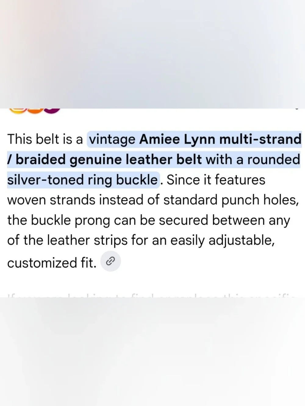 Amiee Lynn Vintage Dark Brown Part Braided Leather Round-Buckle Waist Belt